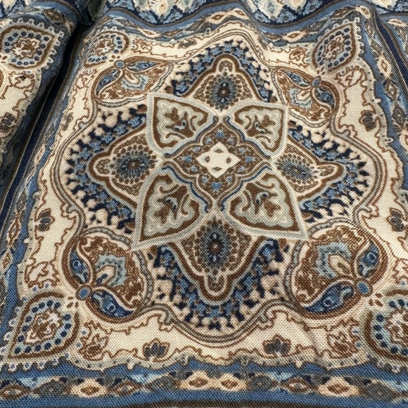 Boom Boom JEANS Blue Cream Bohemian Print Soft Waist Tie Shorts - Picture 7 of 7